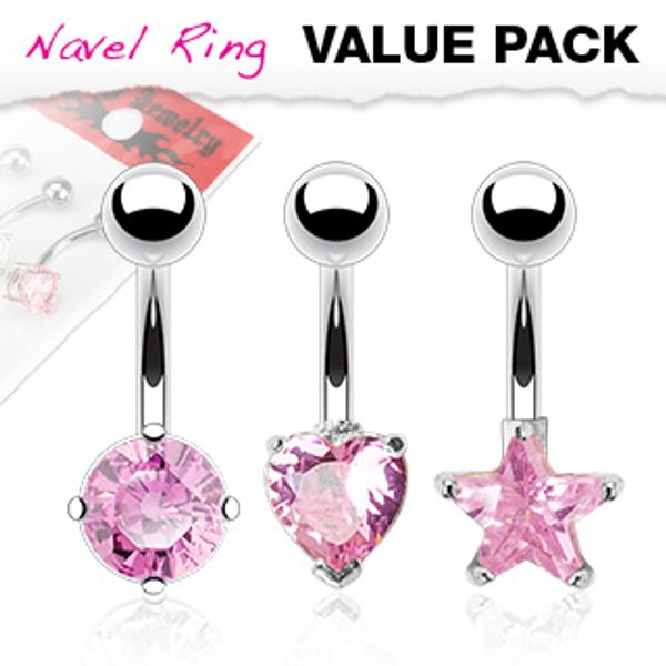 Hovedbilde Piercing Value 3-Pack Rosa